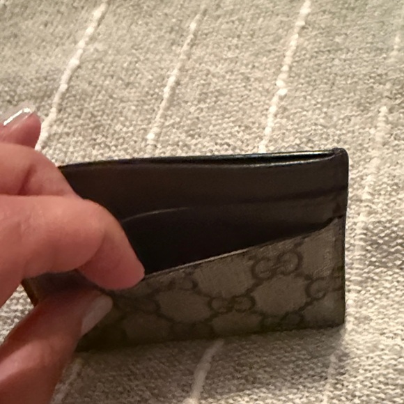 Gucci GG Supreme Ophidia Brown and Green Card Holder authintic Like New - Picture 4 of 5